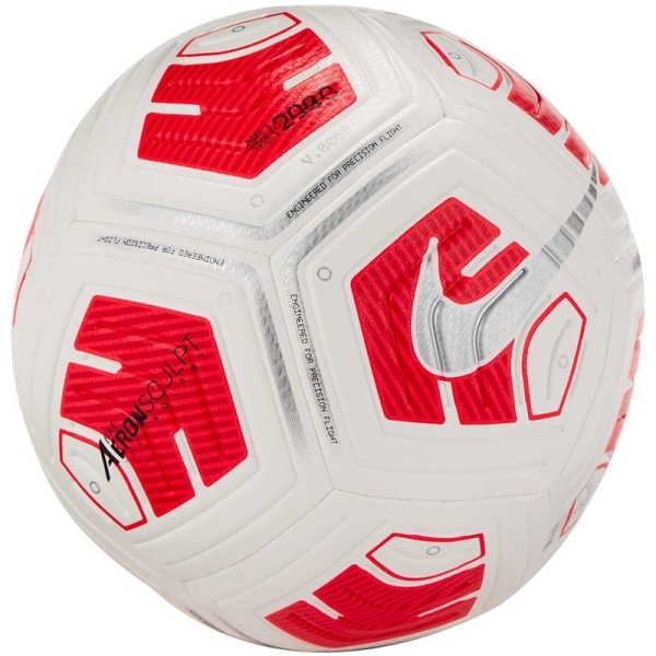 Nike Strike Team Junior 290 futbola bumba, 5. izmērs, sarkanbaltsarkana krāsa Nike Strike Team Junior 290 futbola bumba, 5. izmērs, sarkanbaltsarkana krāsa