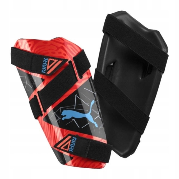 Puma Shinguard futbola uzvalki, L izmērs, melnā un oranžā krāsā