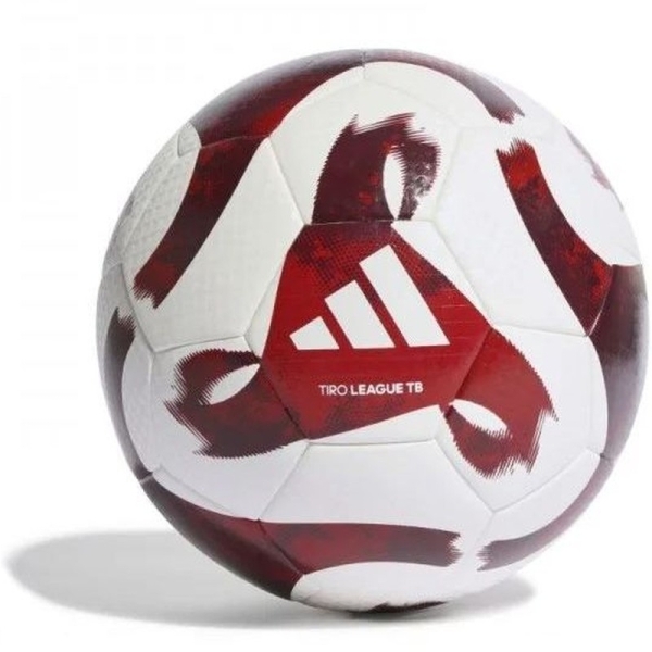 Adidas Tiro League TB futbola bumba, izmērs 5, bordo-balta krāsa Adidas Tiro League TB futbola bumba, izmērs 5, bordo-balta krāsa