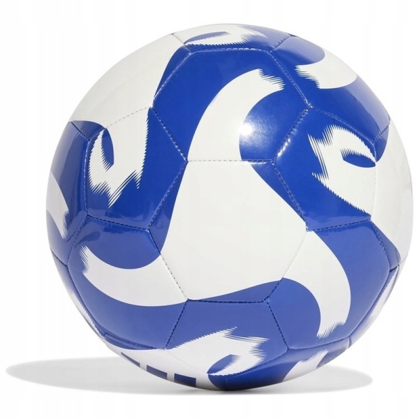 Adidas Tiro Club futbola bumba, 5. izmērs, balta un zila krāsa Adidas Tiro Club futbola bumba, 5. izmērs, balta un zila krāsa