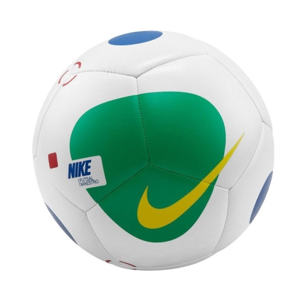 Nike Futsal Maestro telpu futbola bumba, izmērs 4, krāsa balta-zaļa-zila Nike Futsal Maestro telpu futbola bumba, izmērs 4, krāsa balta-zaļa-zila
