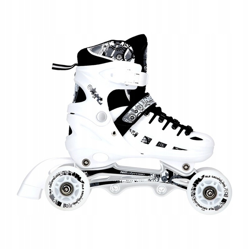 A-l skrituļslidas, Nils Extreme 4-in-1 LED, NH10905, izmērs (S) 31-34, balta krāsa