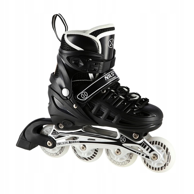 A-l skrituļslidas, Nils Extreme 4-in-1 LED, NH10905, izmērs (M) 35-38, melna krāsa