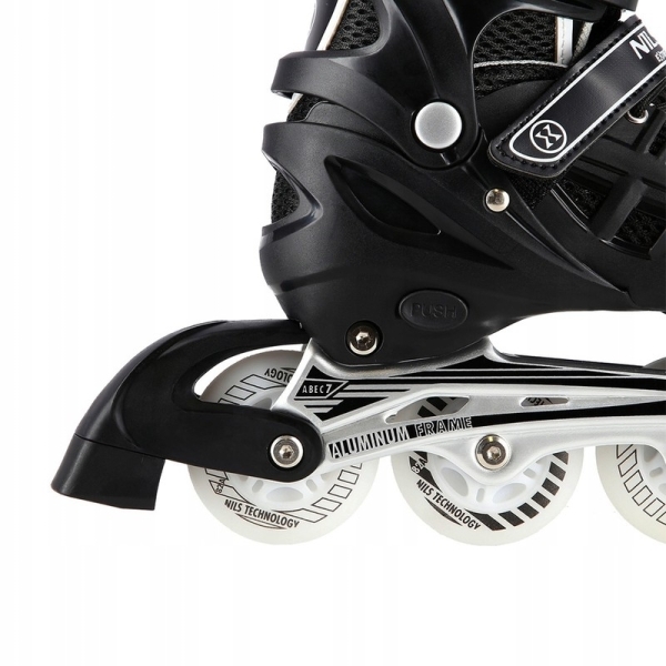 A-l skrituļslidas, Nils Extreme 4-in-1 LED, NH10905, izmērs (M) 35-38, melna krāsa