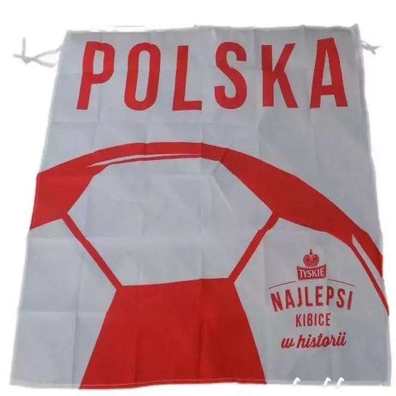Karogs 100 x 100 cm, sarkans un balts