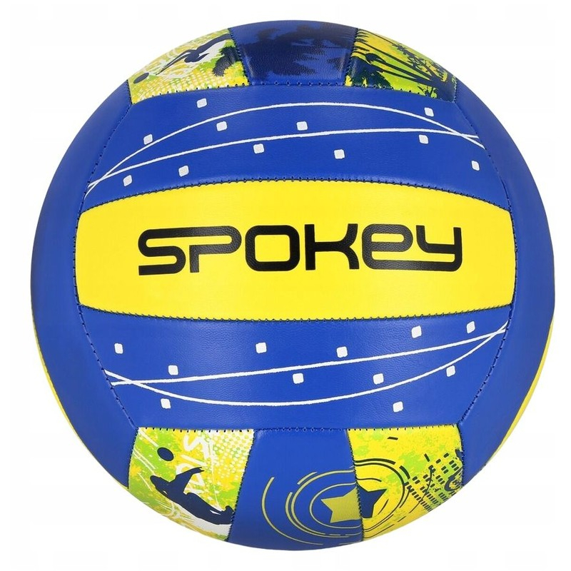 Spokey Libero volejbola bumba, 5. izmērs, dzelteni zilā krāsā