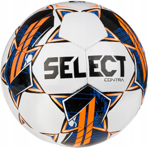 Select Contra futbola bumba, izmērs 4, krāsa balta-zilā-oranža