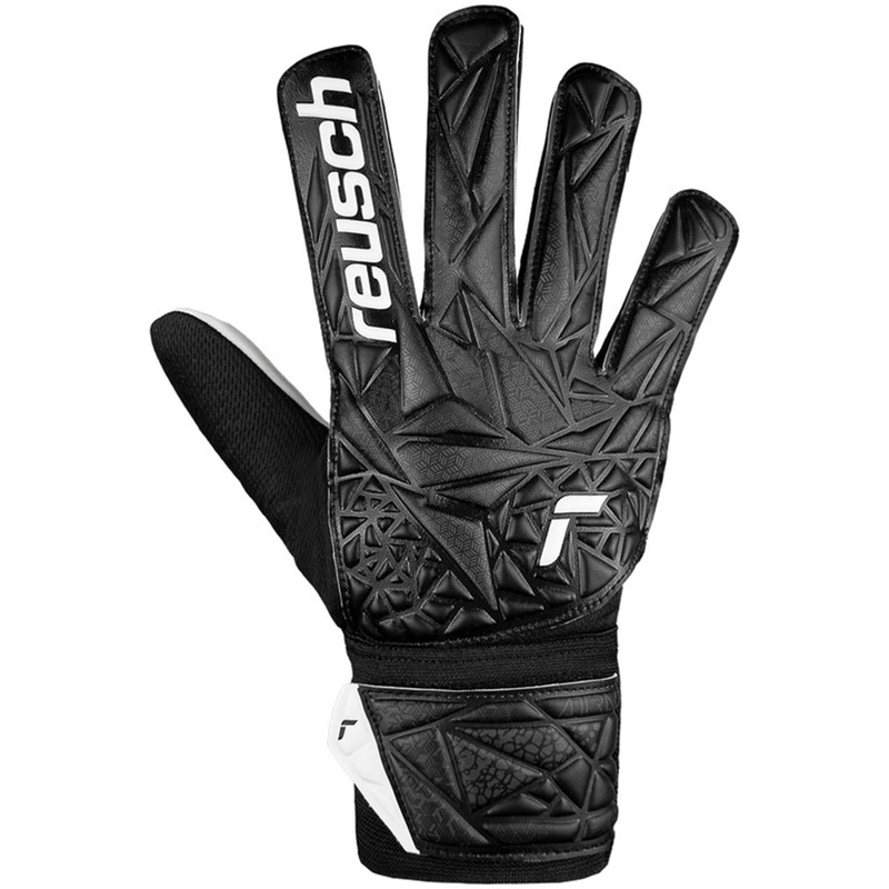 Reusch Attrakt Starter Solid Junior vārtsargu cimdi, melnā krāsā