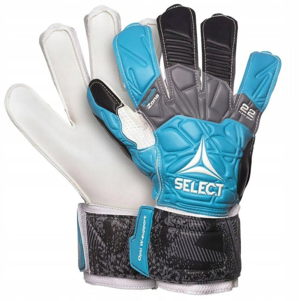 Select 22 Flexi Grip vārtsargu cimdi, zili, melni un balti Select 22 Flexi Grip vārtsargu cimdi, zili, melni un balti