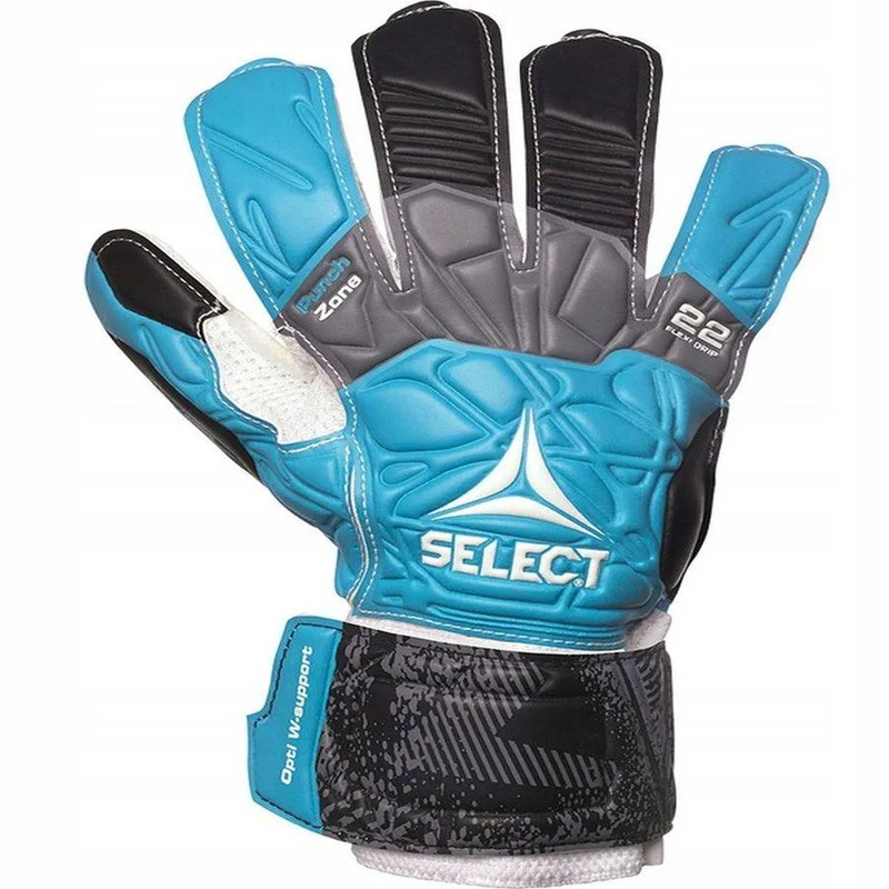 Select 22 Flexi Grip vārtsargu cimdi, zili, melni un balti