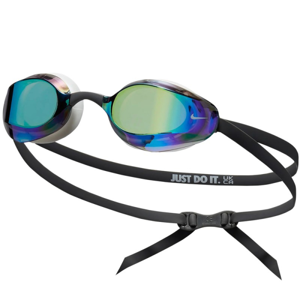 Nike Vapor Mirrored Goggle peldbrilles, balti dzelteni violeta krāsa Nike Vapor Mirrored Goggle peldbrilles, balti dzelteni violeta krāsa