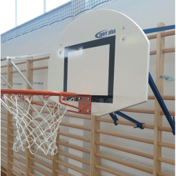 Basketbola komplekts ar MiniStreetBall 90 x 70 cm aizmugurējo bortu, kas piestiprināts pie vingrošanas kāpnēm