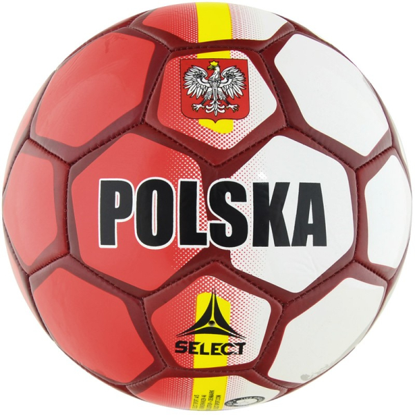 Select Poland futbola bumba, 5. izmērs, sarkanbaltsarkana un balta Select Poland futbola bumba, 5. izmērs, sarkanbaltsarkana un balta