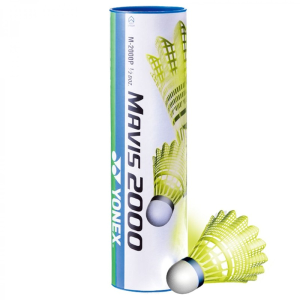 Yonex Mavis 2000 badmintona raķete, vidēja ātruma, dzeltena Yonex Mavis 2000 badmintona raķete, vidēja ātruma, dzeltena