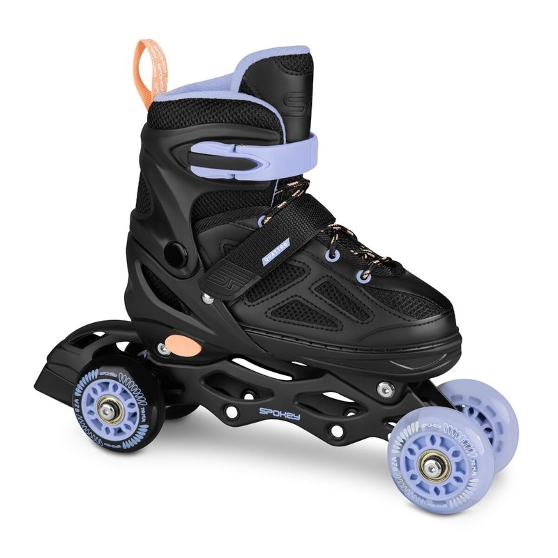 Spokey skrituļslidas, 4 in 1, Quattro 943428, violeta krāsa