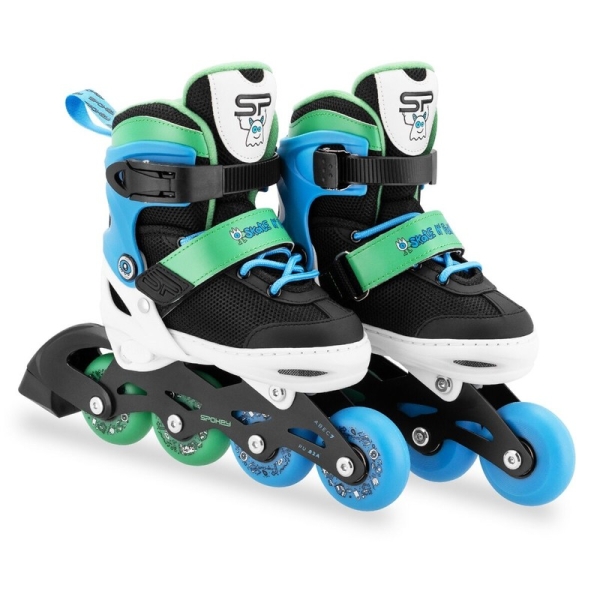 Spokey skrituļslidas, 4 in 1, Quattro 942276, zaļa krāsa