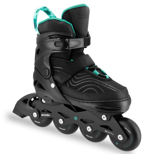 Spokey skrituļslidas, 4 in 1, Quattro 943453, izmērs 35-38, tirkīza krāsa