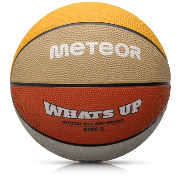 Meteor Whats Up basketbola bumba, oranžā un bēšā krāsā Meteor Whats Up basketbola bumba, oranžā un bēšā krāsā
