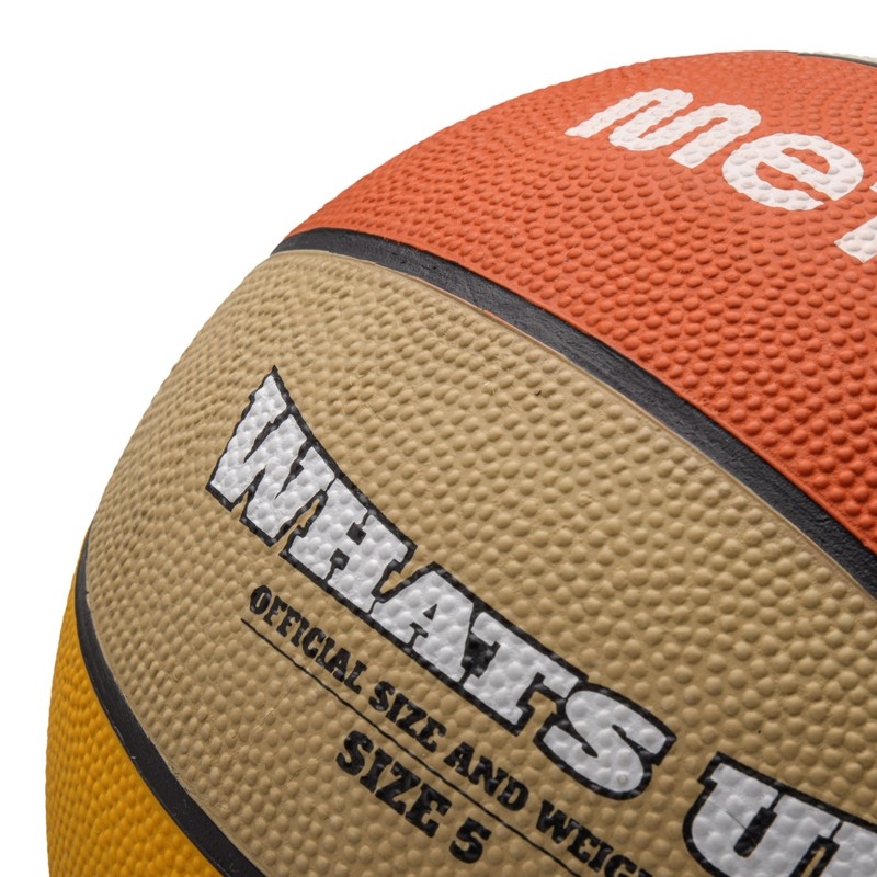 Meteor Whats Up basketbola bumba, oranžā un bēšā krāsā