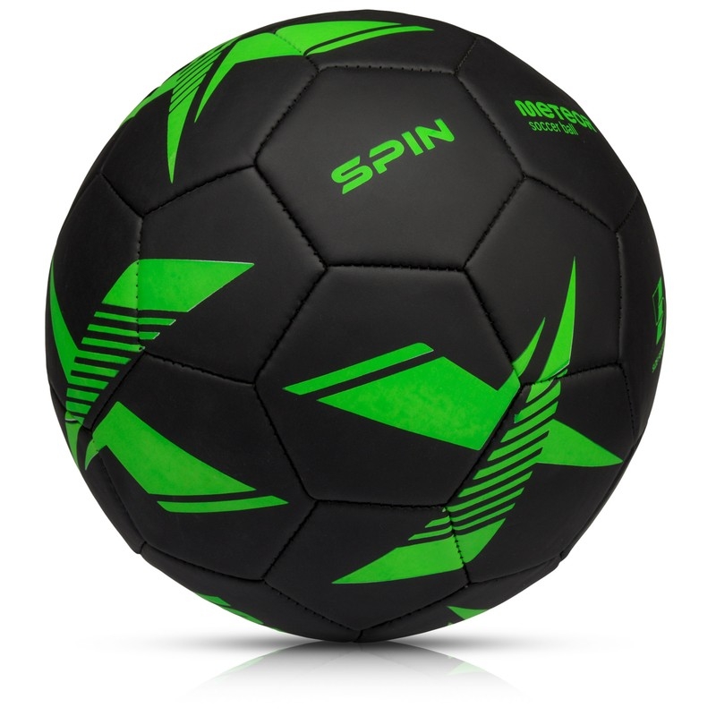 Meteor Spin futbola bumba, 5. izmērs, melni zaļa krāsa
