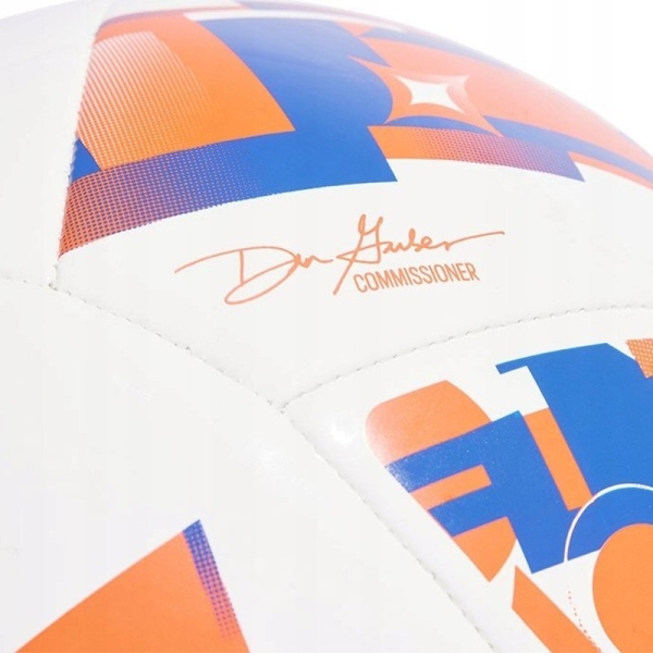 Adidas MLS kluba futbola bumba, izmērs 5, krāsa balta-zilā-oranža
