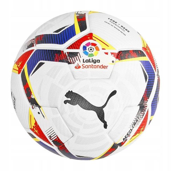 Puma Accelerate Mini futbola bumbas, 1. izmērs, sarkanbaltsarkanzila krāsa