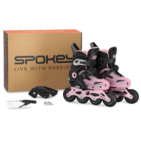 Spokey skrituļslidas, Freespo Junior 944626, rozā krāsa