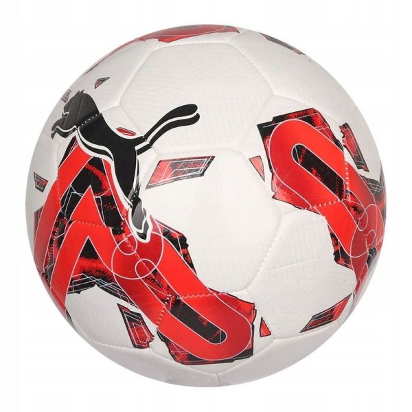 Puma Orbit6 futbola bumba, 4. izmērs, sarkanbaltsarkana krāsa