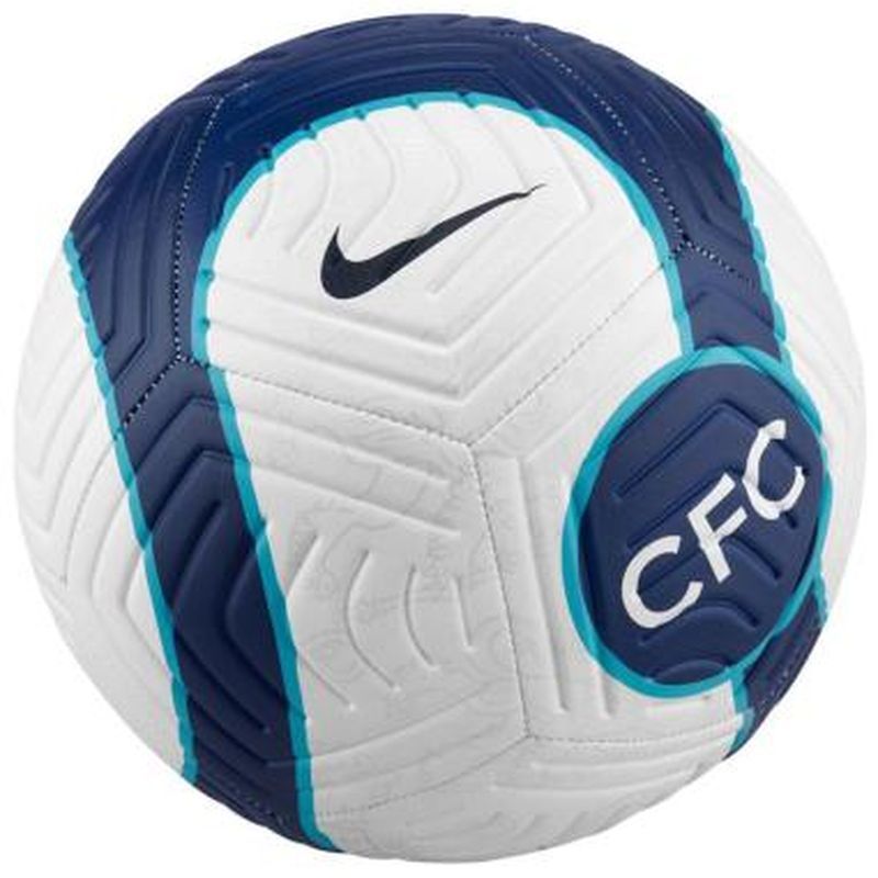 Nike Chelsea FC Strike futbola bumbas, izmērs 5, krāsa balta-zaļa-zilā-melna-melna