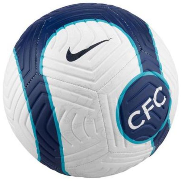 Nike Chelsea FC Strike futbola bumbas, izmērs 5, krāsa balta-zaļa-zilā-melna-melna