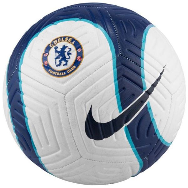 Nike Chelsea FC Strike futbola bumbas, izmērs 5, krāsa balta-zaļa-zilā-melna-melna