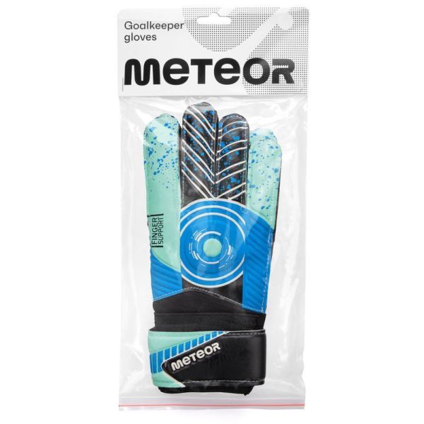 Meteor Defence vārtsarga cimdi, piparmētru melnā, tumši zilā un baltā krāsā