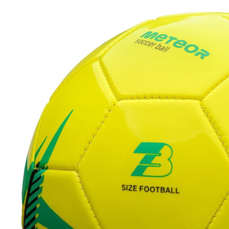 Meteor Spin futbola bumba, dzelteni zaļa, 3. izmērs