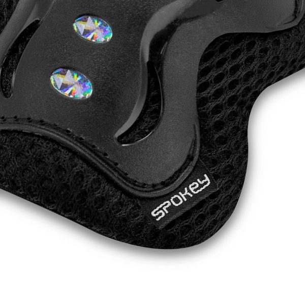 Spokey aizsargu komplekts, skrituļslidām, velosipēdam, skrejriteņiem, melnā krāsā