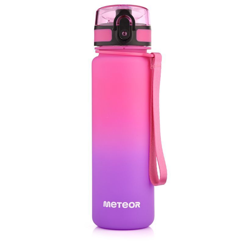 Meteor sporta pudele 500 ml rozā/violetā krāsā