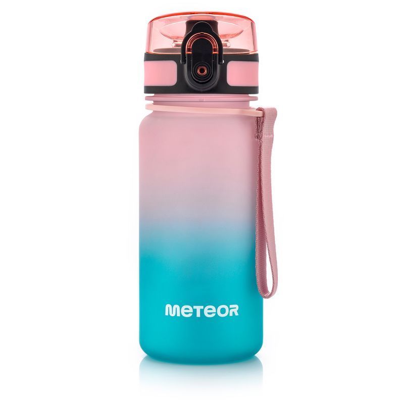 Meteor sporta pudele 350 ml rozā/turkīza krāsā