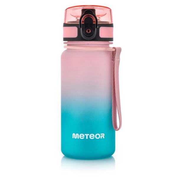 Meteor sporta pudele 350 ml rozā/turkīza krāsā Meteor sporta pudele 350 ml rozā/turkīza krāsā