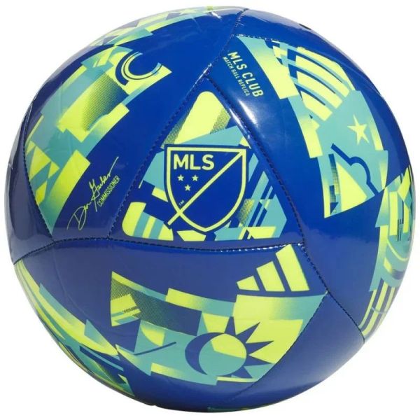 Adidas MLS kluba futbola bumba, 5. izmērs, tumši zilā un dzeltenā krāsā