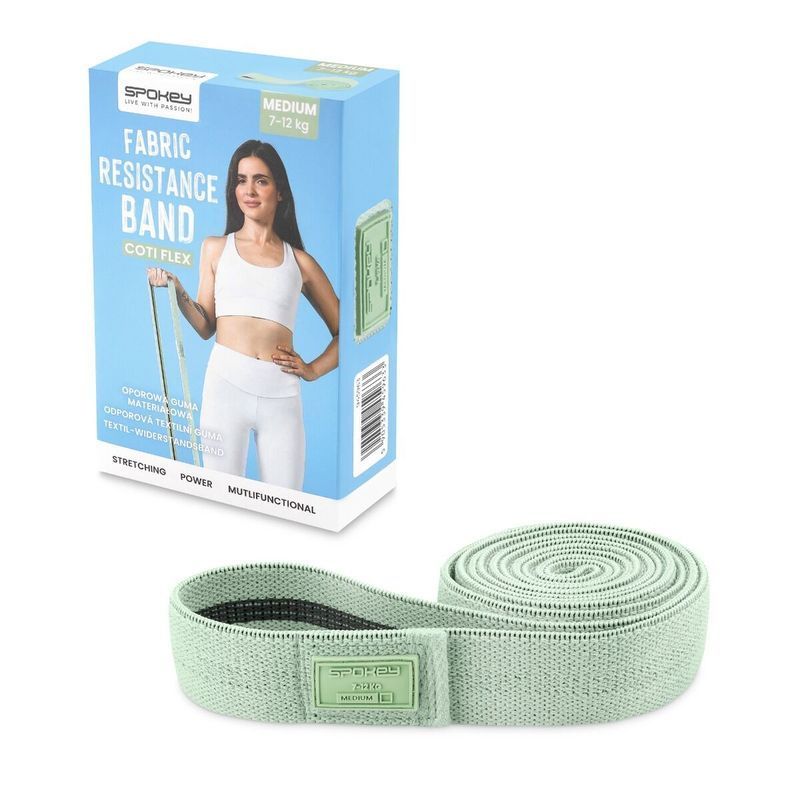 Spokey treniņu gumija 945963, pretestība 7-12 kg, zaļa krāsa