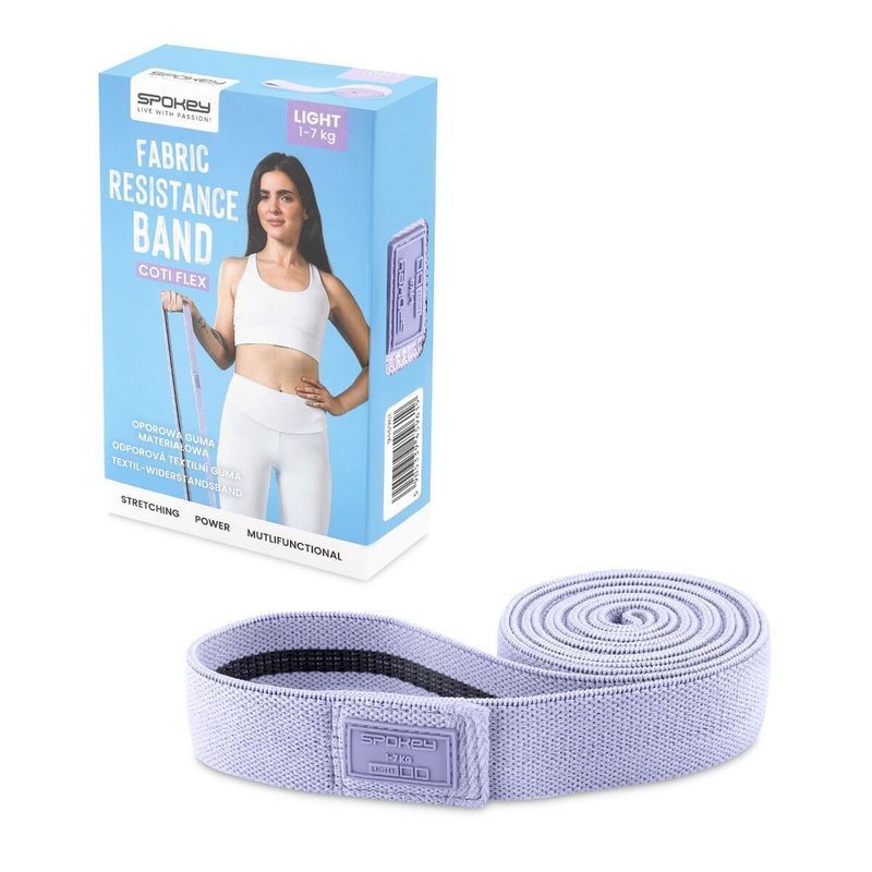Spokey treniņu gumija 945961, pretestība 1-7 kg, violeta krāsa