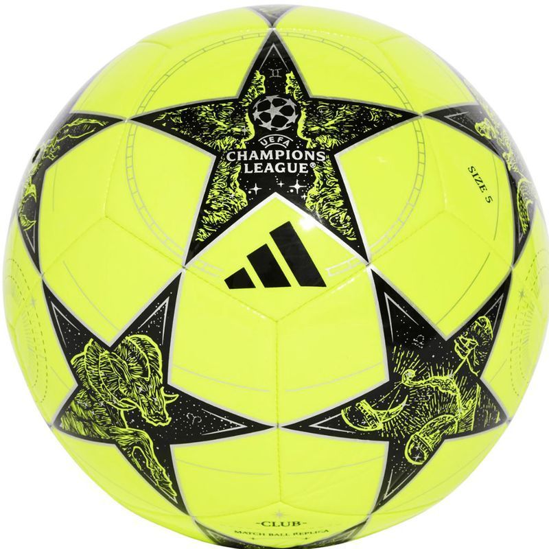 Adidas UCL kluba futbola bumba, dzeltena un melna