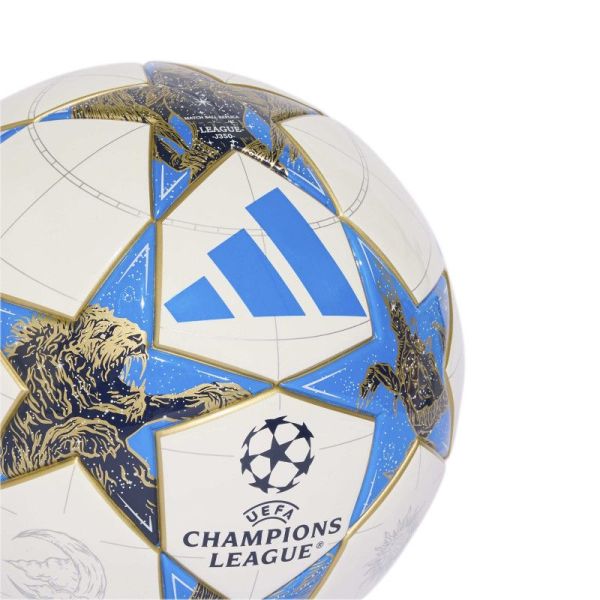Adidas UCL League J350 futbola bumba, izmērs 4, krāsa balti-zilā-zelta