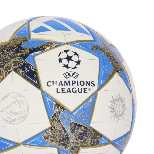 Adidas UCL League J350 futbola bumba, izmērs 4, krāsa balti-zilā-zelta