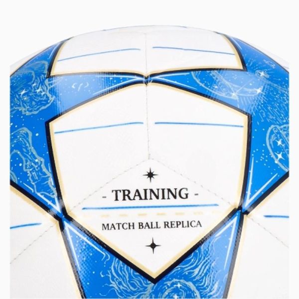 Adidas UCL treniņfutbola bumba, izmērs 4, krāsa balta-zilā-zelta