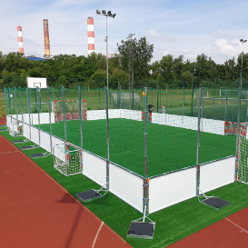 Futbola barjeras, žogi, mini laukumi